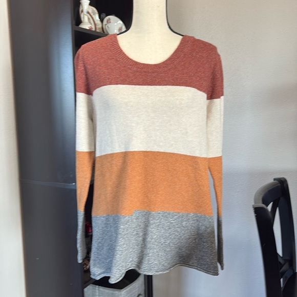 Pinque NWT Rust Stone Combo XL Sweater - Picture 1 of 6